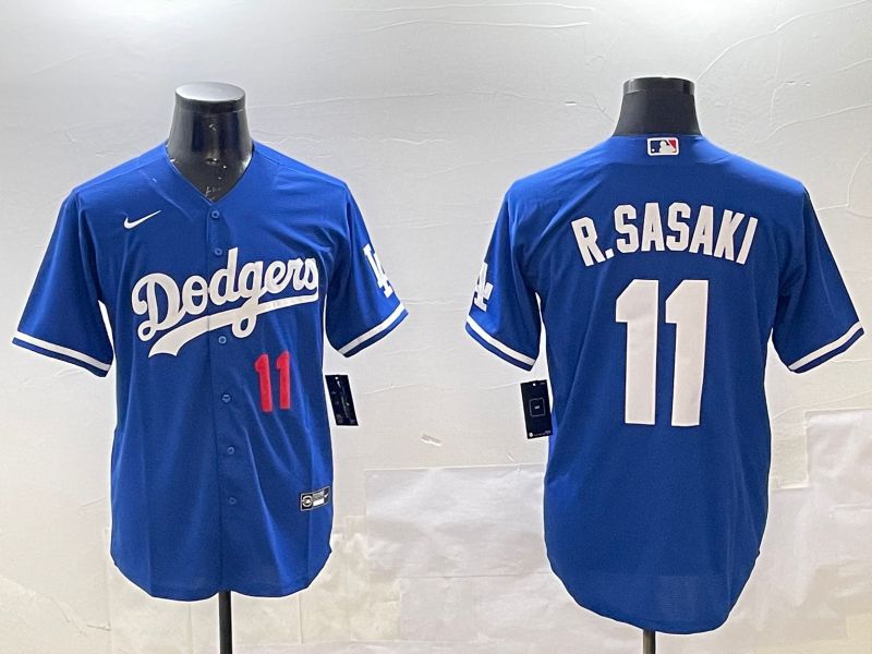 Men Los Angeles Dodgers 11 R.Sasaki Blue Game 2025 Nike MLB Jersey style 4